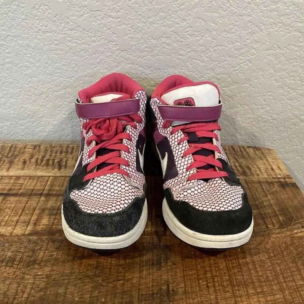Nike Shoes Youth Girl Sz US 5Y EUR 37.5 Air Morgan 2 Mid Blk Gray Pink Sneakers